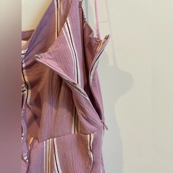 Cotton Candy LA Pink Striped Keyhole Front Mini Dress - Picture 7 of 8